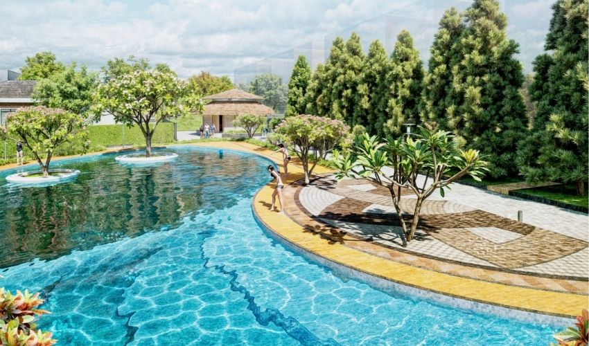 Nhà ở xã hội Hoàng Huy Green River sở hữu nhiều tiện ích xanh đáng sống